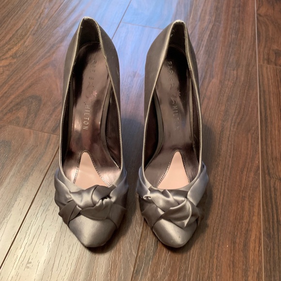 🎉HP🎉 Paris Hilton Satin Jeweled Heels - Picture 3 of 6